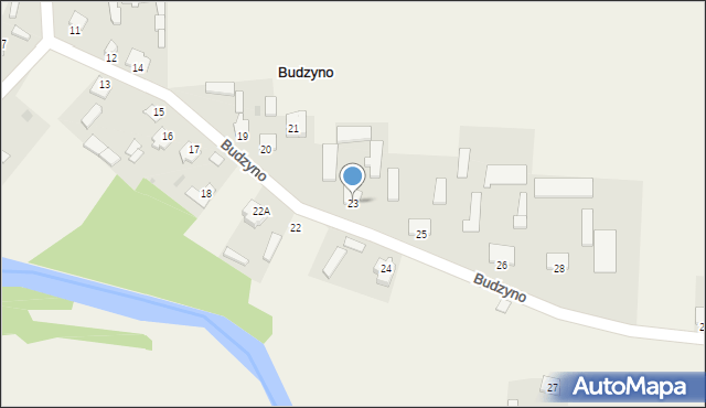 Budzyno, Budzyno, 23, mapa Budzyno