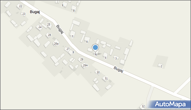 Bugaj, Bugaj, 5, mapa Bugaj