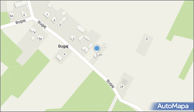 Bugaj, Bugaj, 1, mapa Bugaj