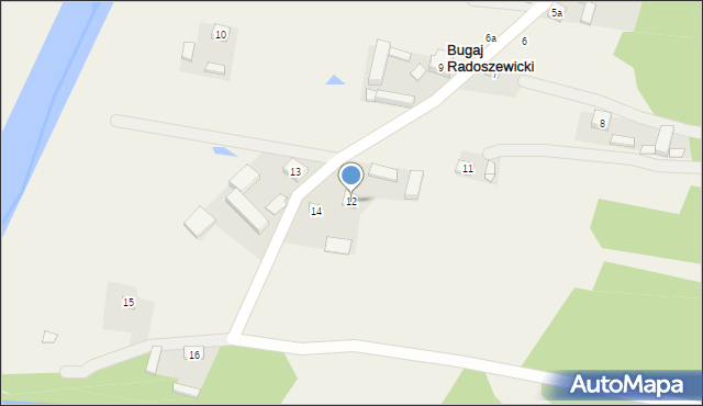 Bugaj Radoszewicki, Bugaj Radoszewicki, 12, mapa Bugaj Radoszewicki