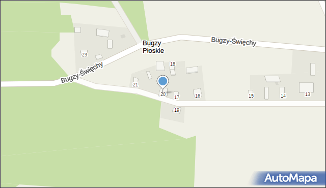 Bugzy Płoskie, Bugzy Płoskie, 20, mapa Bugzy Płoskie