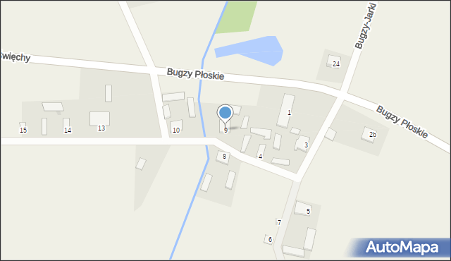 Bugzy Płoskie, Bugzy Płoskie, 9, mapa Bugzy Płoskie