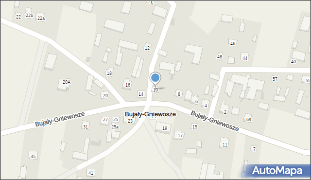 Bujały-Gniewosze, Bujały-Gniewosze, 10, mapa Bujały-Gniewosze