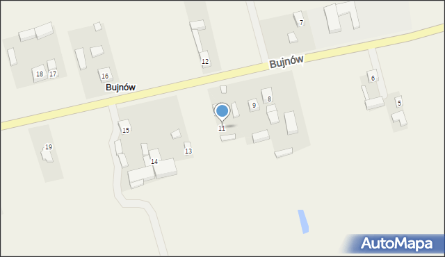 Bujnów, Bujnów, 11, mapa Bujnów