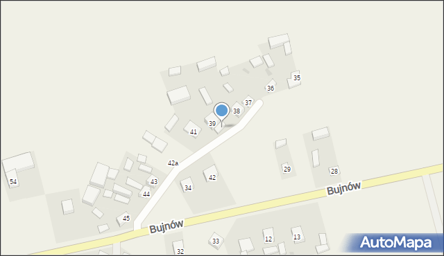 Bujnów, Bujnów, 39a, mapa Bujnów