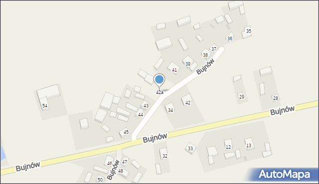 Bujnów, Bujnów, 42a, mapa Bujnów