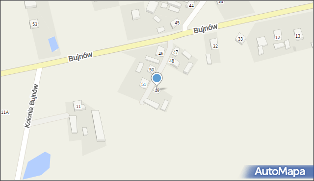 Bujnów, Bujnów, 49, mapa Bujnów