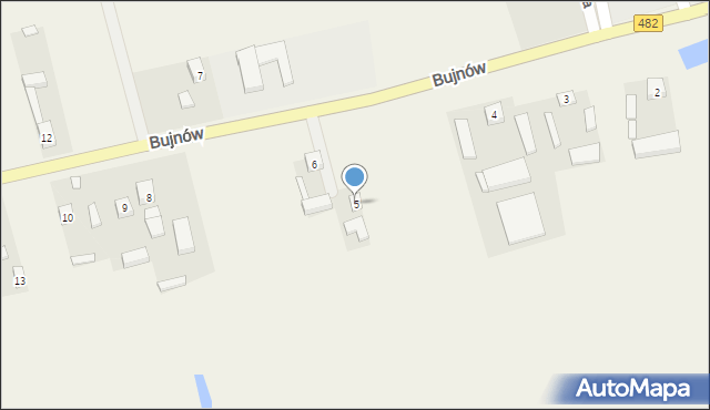 Bujnów, Bujnów, 5, mapa Bujnów