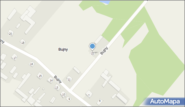 Bujny, Bujny, 12, mapa Bujny