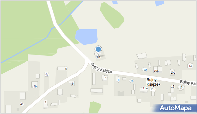 Bujny Księże, Bujny Księże, 6a, mapa Bujny Księże