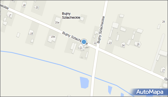 Bujny Szlacheckie, Bujny Szlacheckie, 21a, mapa Bujny Szlacheckie