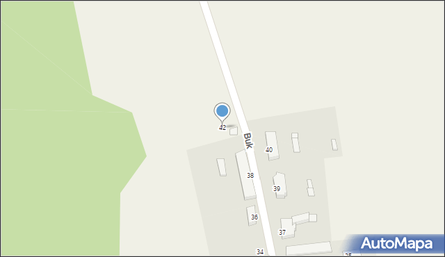 Buk, Buk, 42, mapa Buk