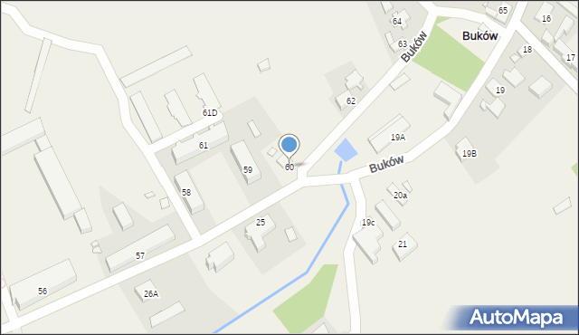 Buków, Buków, 60, mapa Buków
