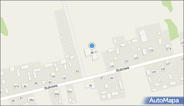 Bukowa, Bukowa, 98, mapa Bukowa