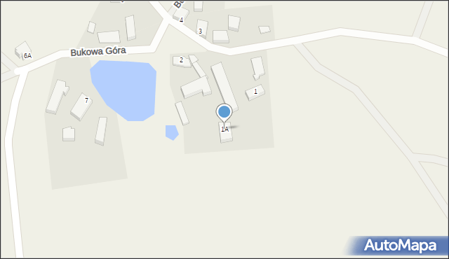 Bukowa Góra, Bukowa Góra, 1A, mapa Bukowa Góra