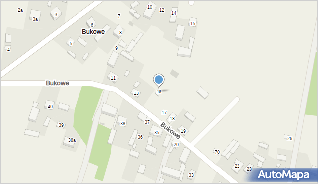 Bukowe, Bukowe, 16, mapa Bukowe