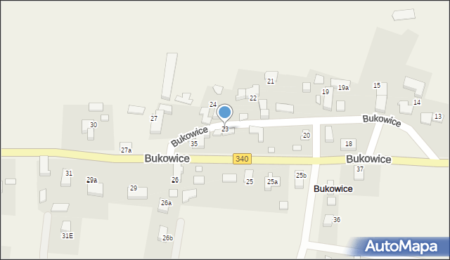 Bukowice, Bukowice, 23, mapa Bukowice