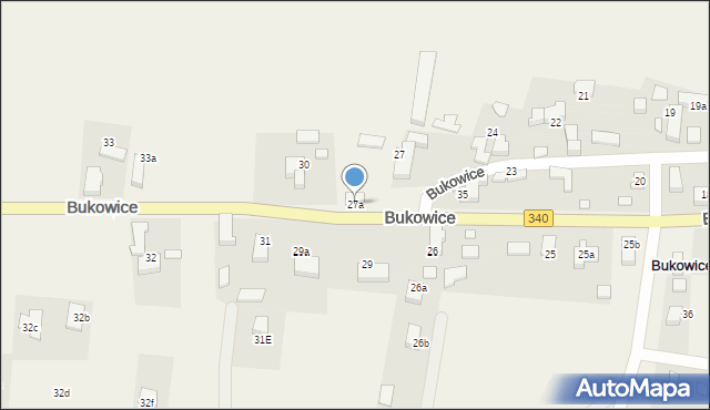 Bukowice, Bukowice, 27a, mapa Bukowice