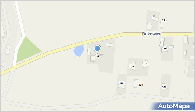 Bukowice, Bukowice, 34, mapa Bukowice