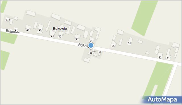 Bukowie, Bukowie, 38, mapa Bukowie