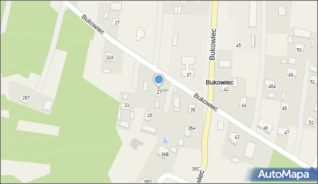 Bukowiec, Bukowiec, 17, mapa Bukowiec