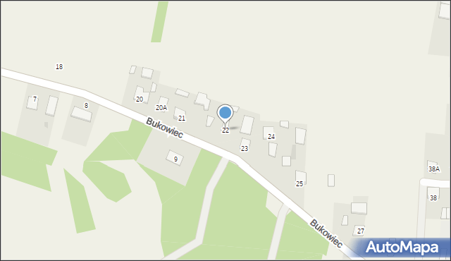 Bukowiec, Bukowiec, 22, mapa Bukowiec