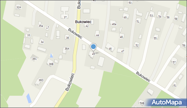 Bukowiec, Bukowiec, 43, mapa Bukowiec