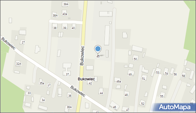 Bukowiec, Bukowiec, 45, mapa Bukowiec