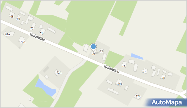 Bukowiec, Bukowiec, 75, mapa Bukowiec
