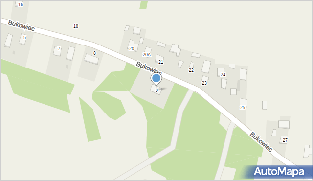 Bukowiec, Bukowiec, 9, mapa Bukowiec