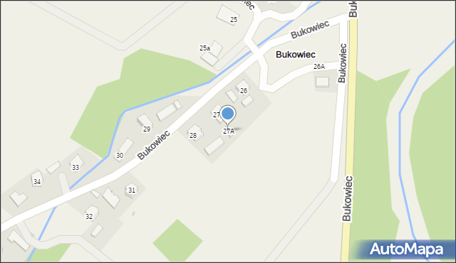 Bukowiec, Bukowiec, 27A, mapa Bukowiec