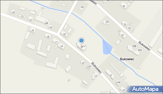 Bukowiec, Bukowiec, 15, mapa Bukowiec