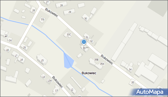 Bukowiec, Bukowiec, 33, mapa Bukowiec