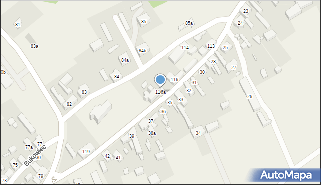 Bukowiec, Bukowiec, 116a, mapa Bukowiec
