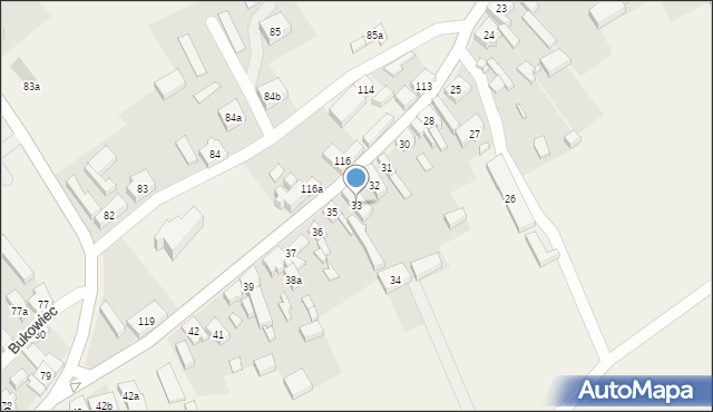 Bukowiec, Bukowiec, 33, mapa Bukowiec