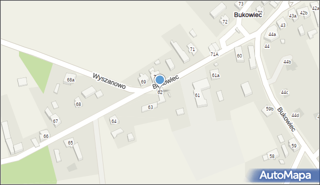 Bukowiec, Bukowiec, 62, mapa Bukowiec