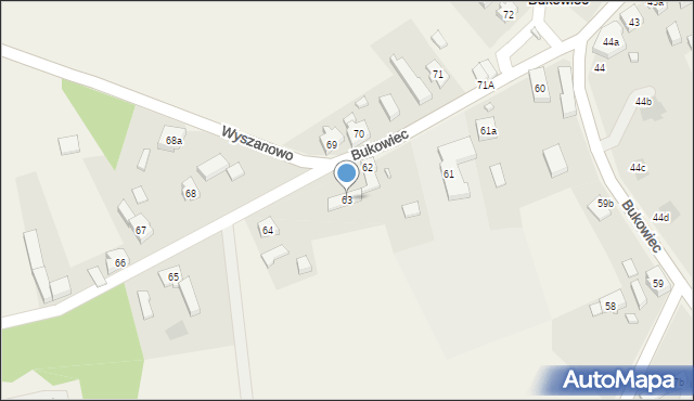 Bukowiec, Bukowiec, 63, mapa Bukowiec