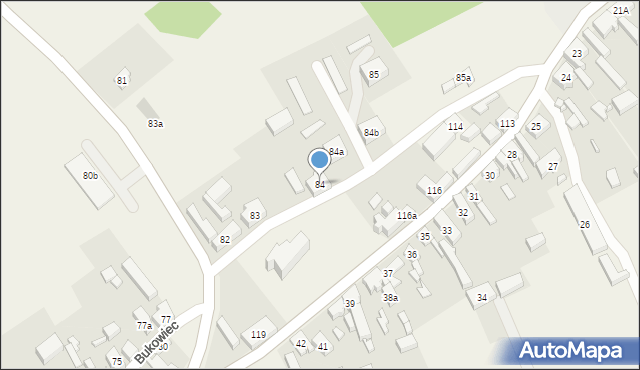 Bukowiec, Bukowiec, 84, mapa Bukowiec