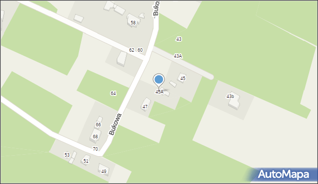 Bukowiec, Bukowa, 45A, mapa Bukowiec