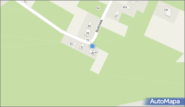 Bukowiec, Bukowa, 49, mapa Bukowiec