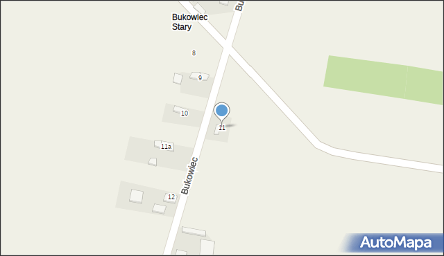 Bukowiec, Bukowiec, 11, mapa Bukowiec