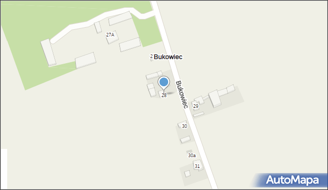 Bukowiec, Bukowiec, 28, mapa Bukowiec