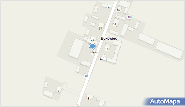 Bukowiec, Bukowiec, 12, mapa Bukowiec