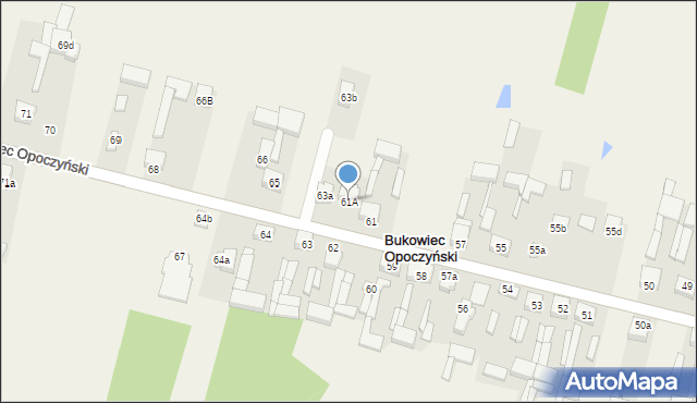 Bukowiec Opoczyński, Bukowiec Opoczyński, 61A, mapa Bukowiec Opoczyński