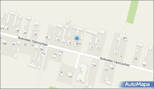 Bukowiec Opoczyński, Bukowiec Opoczyński, 75, mapa Bukowiec Opoczyński