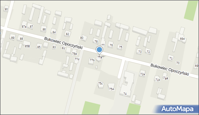 Bukowiec Opoczyński, Bukowiec Opoczyński, 77a, mapa Bukowiec Opoczyński