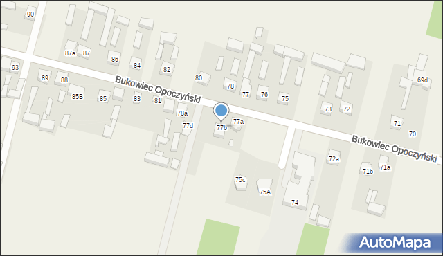 Bukowiec Opoczyński, Bukowiec Opoczyński, 77b, mapa Bukowiec Opoczyński
