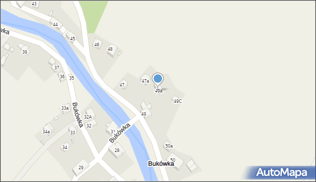 Bukówka, Bukówka, 49a, mapa Bukówka