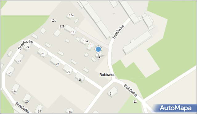 Bukówka, Bukówka, 14, mapa Bukówka