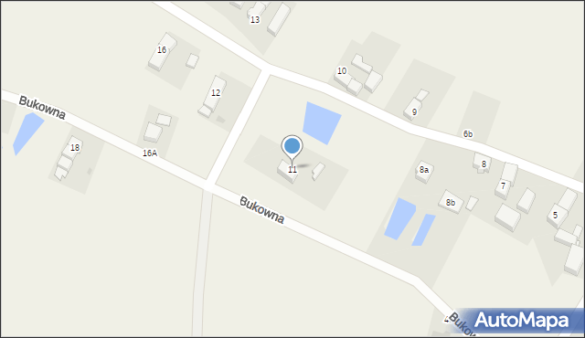 Bukowna, Bukowna, 11, mapa Bukowna